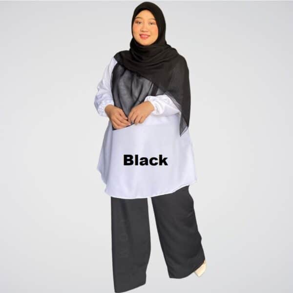Warda Pants S-10XL Plus Size Maternity Office Wear Black Model