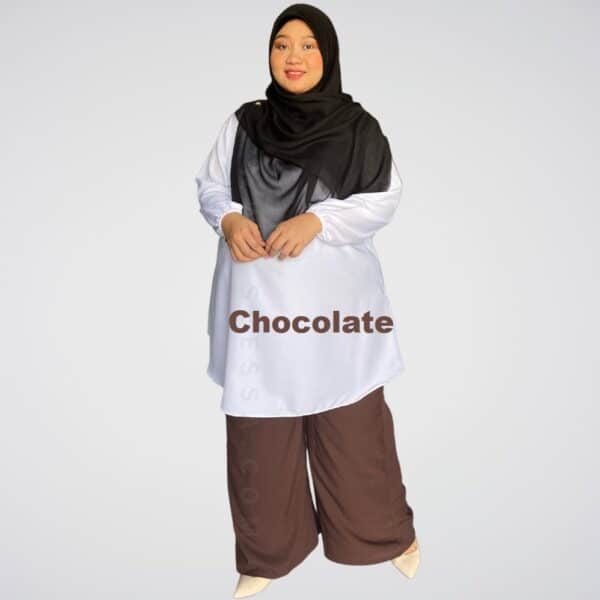 Warda Pants S-10XL Plus Size Maternity Office Wear Chocolate Model
